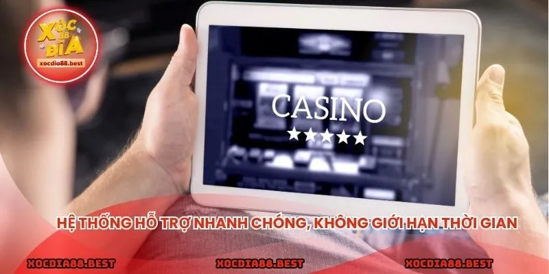 Hệ thống hỗ trợ nhanh chóng, không giới hạn thời gian
